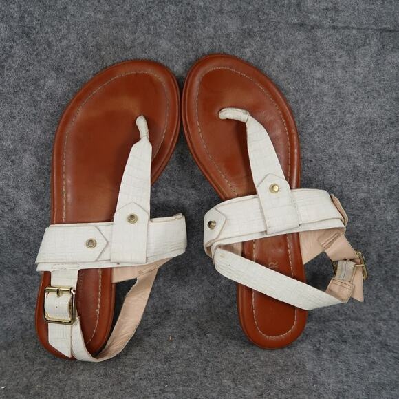 Joe Boxer Shoes Womens 8 Sandal Slingback Casual Flat Comfort Buckle Strap White - Picture 5 of 11